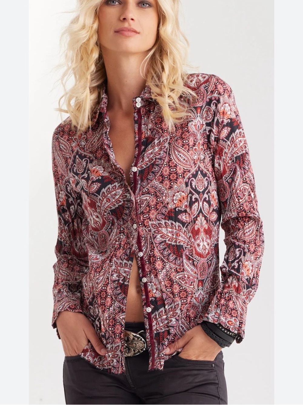 CINO Cardiff Paisley Print Button Down Shirt